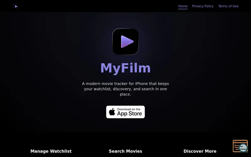 Screenshot of MyFilm