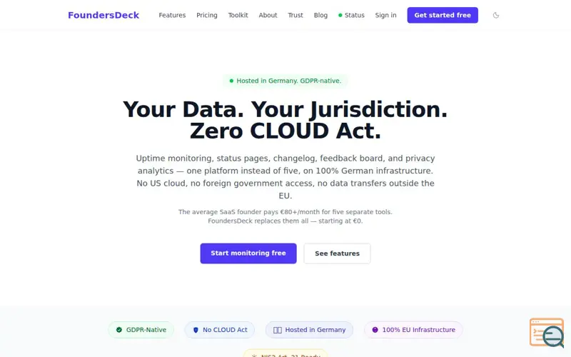 Screenshot of FoundersDeck