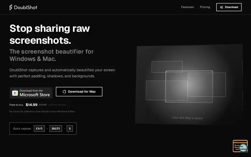 Screenshot of DoublShot