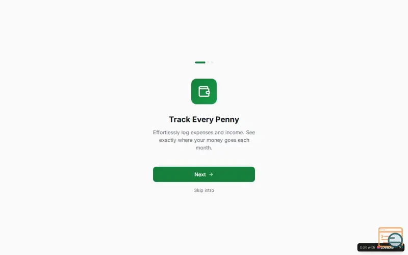 Screenshot of money management 