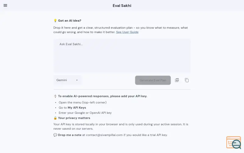 Screenshot of Eval Sakhi
