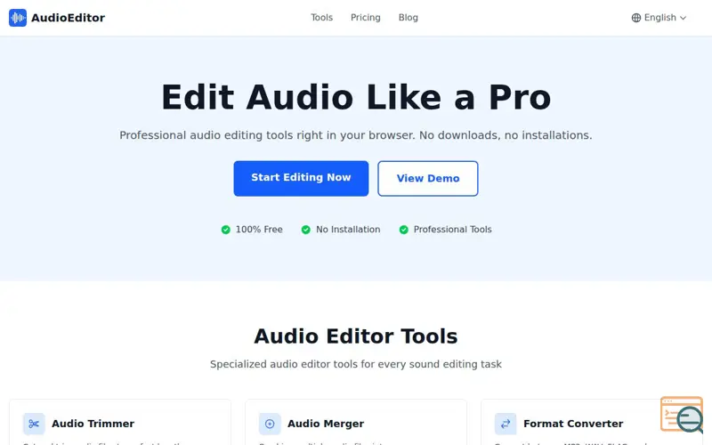 Screenshot of AudioEditor