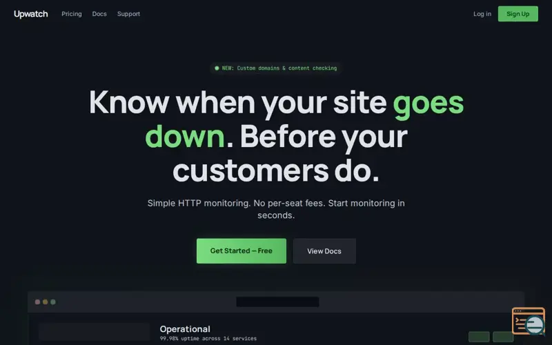 Screenshot of Upwatch