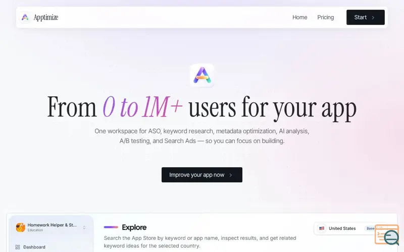 Screenshot of Apptimize