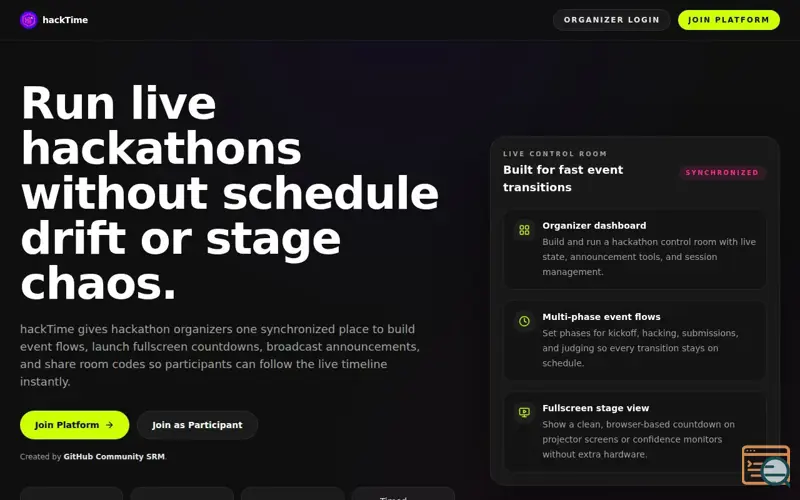 Screenshot of hackTime