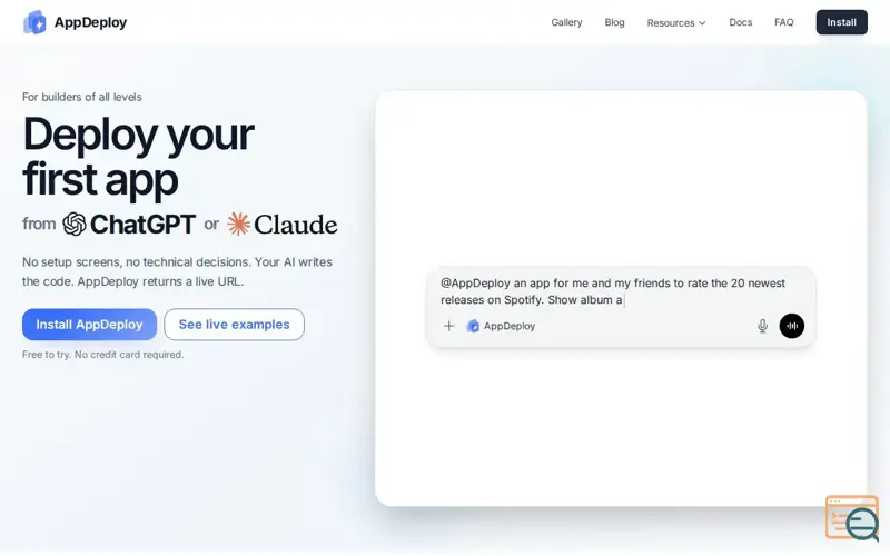 Screenshot of AppDeploy