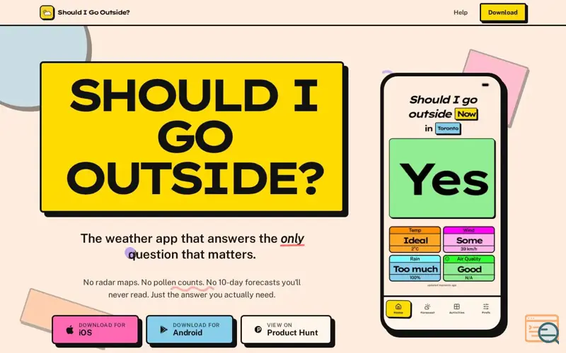 Screenshot of Should I Go Outside?