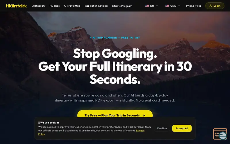 Screenshot of HKfirstclick