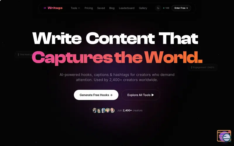 Screenshot of Writago