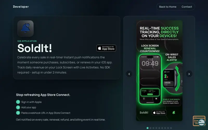 Screenshot of SoldIt: Sales Tracker & Widget