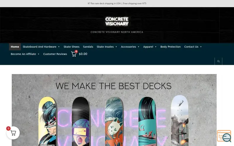 Screenshot of Skateboard Decks 2026