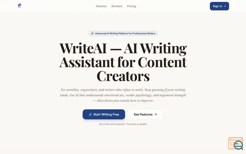 Screenshot of Writeai.pro
