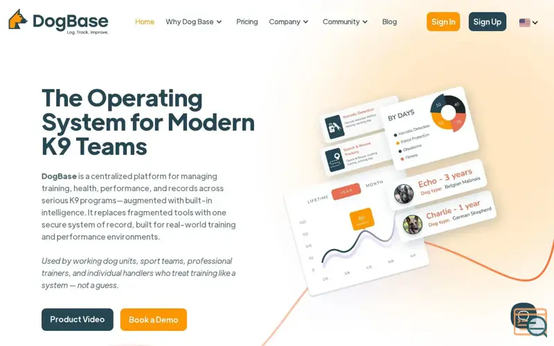 Screenshot of DogBase