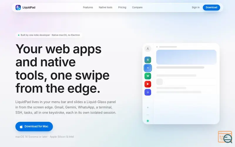 Screenshot of LiquidPad