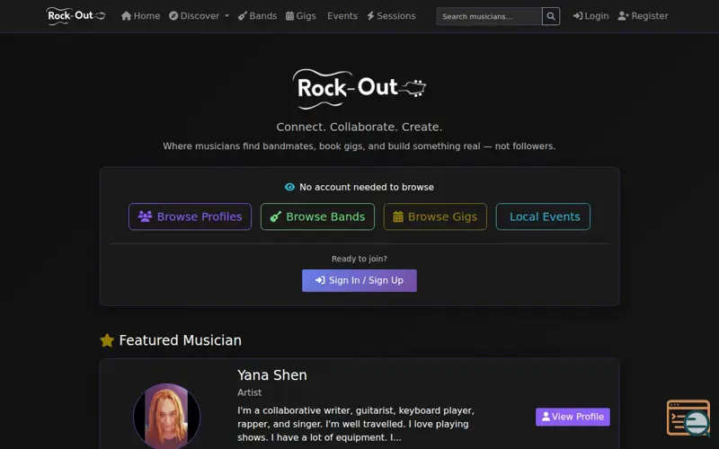 Screenshot of Rock-Out