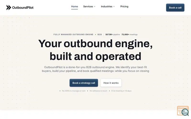 Screenshot of OutboundPilot