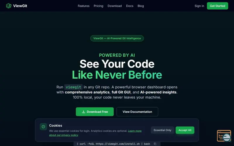 Screenshot of ViewGit
