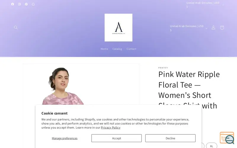 Screenshot of ASMARA PRODUCTS 