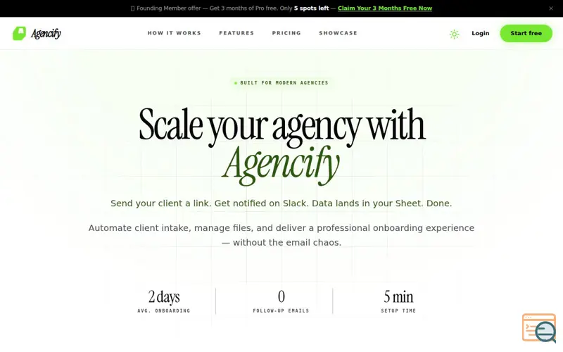 Screenshot of Agencify