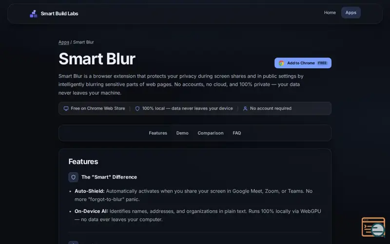Screenshot of Smart Blur
