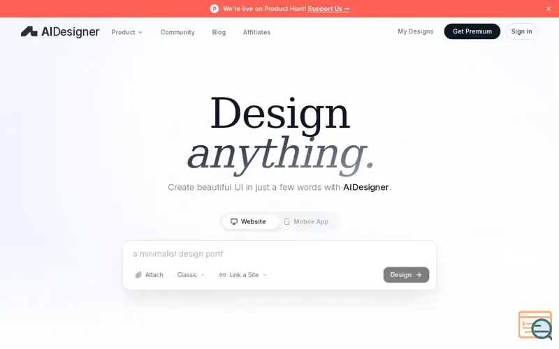 Screenshot of AI Designer MCP