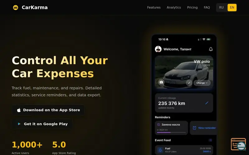 Screenshot of CarKarma