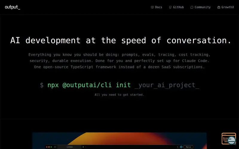 Screenshot of Output.ai