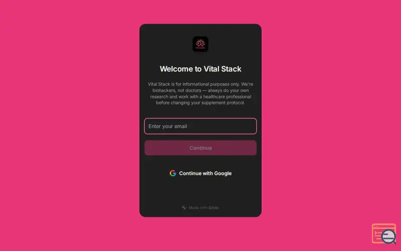 Screenshot of Vital Stack