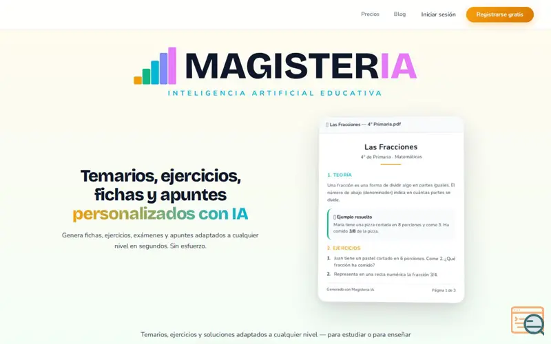 Screenshot of Magisteria AI