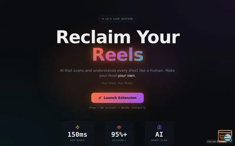 Screenshot of AI shorts curator 