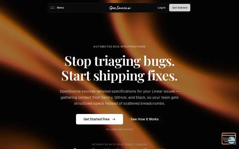 Screenshot of SpecSource
