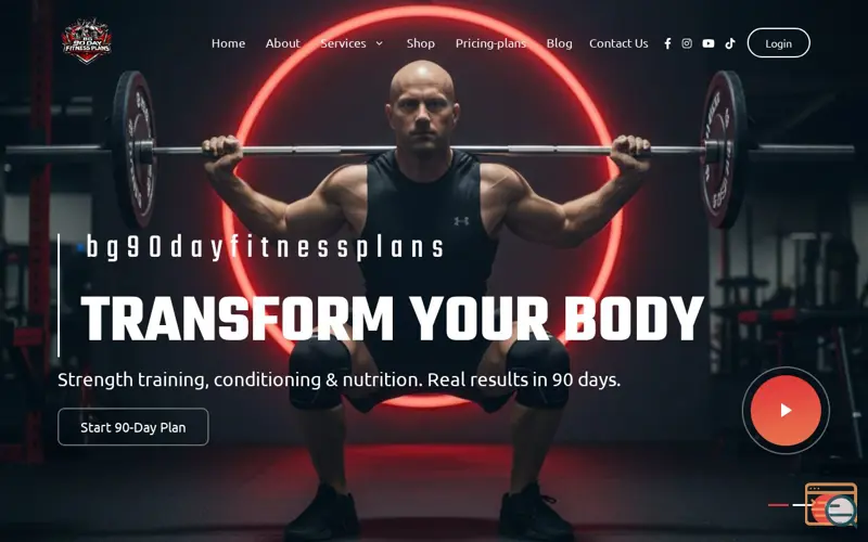 Screenshot of BG90DAY Fitness 