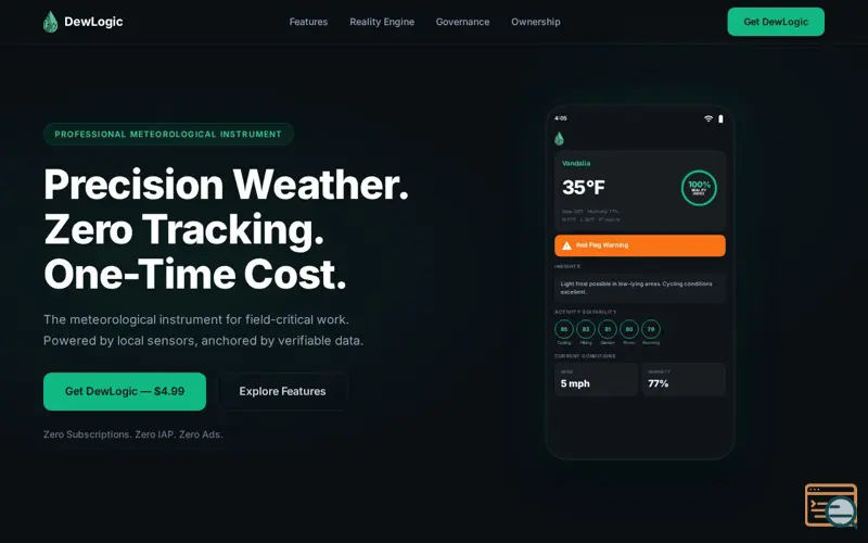 Screenshot of DewLogic