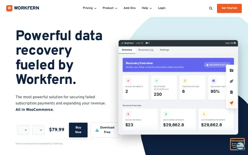 Screenshot of Subscriptions Recovery for WooCommerce