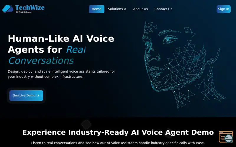 Screenshot of TechWize AI