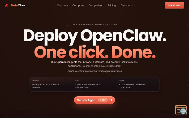 Screenshot of DutyClaw