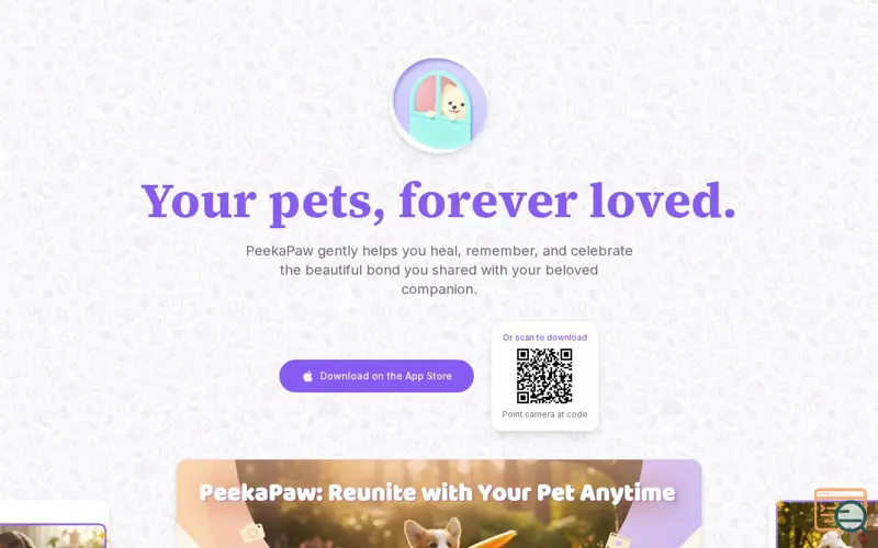 Screenshot of PeekaPaw