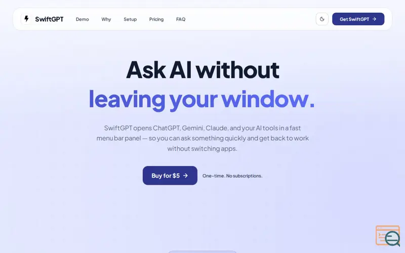 Screenshot of SwiftGPT for macOS
