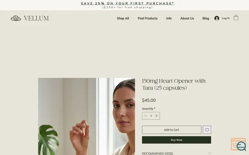 Screenshot of 150mg Heart Opener with Tara 