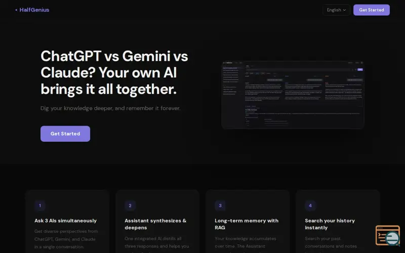 Screenshot of HalfGenius