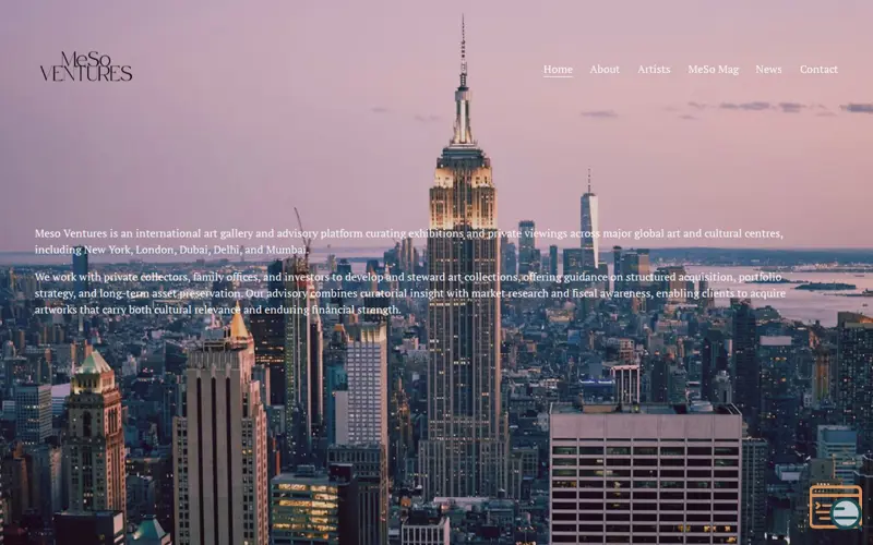 Screenshot of MeSo Ventures