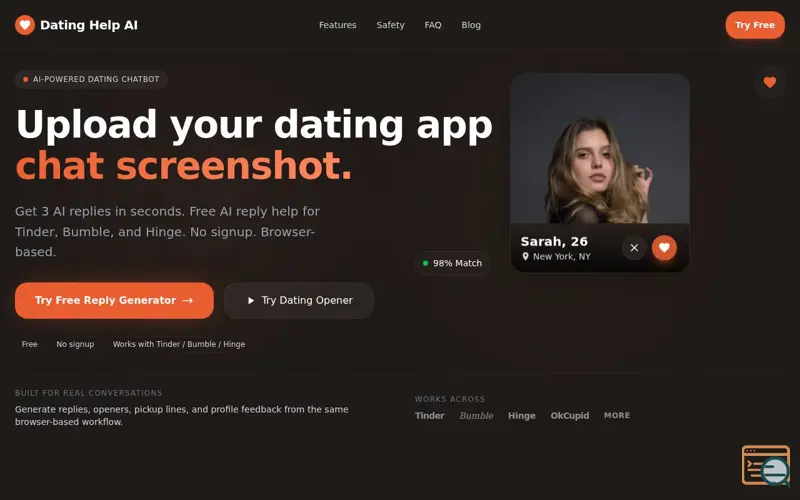 Screenshot of Datinghelp AI
