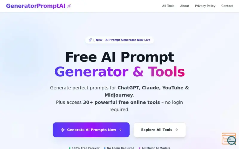 Screenshot of GeneratorPromptAI