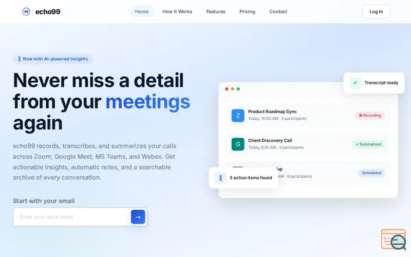 Screenshot of echo99