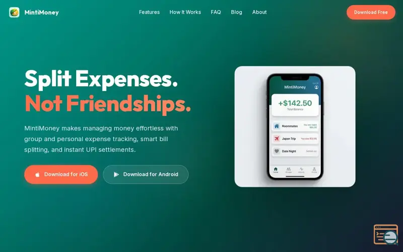 Screenshot of MintiMoney