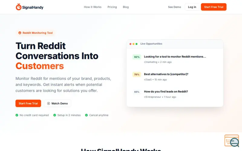 Screenshot of SignalHandy