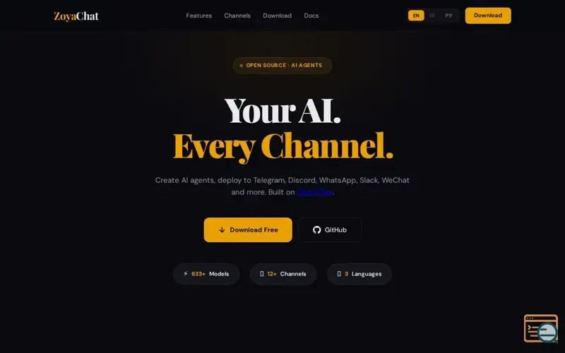 Screenshot of zoyachat beta