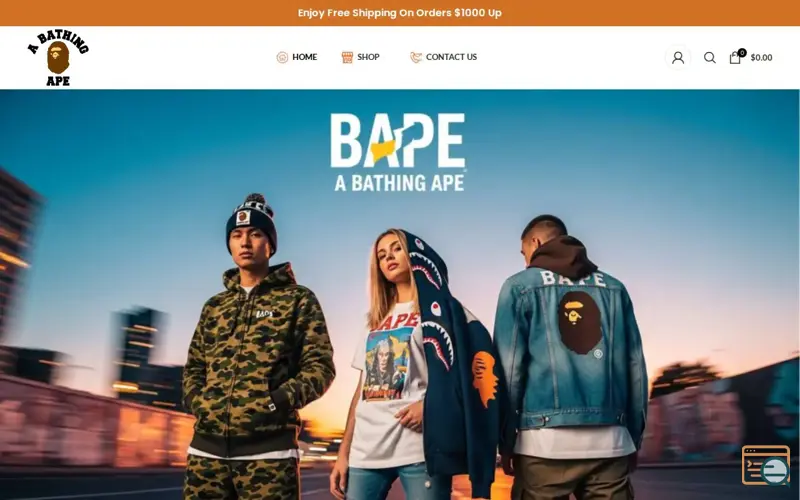 Screenshot of Bape Store UK