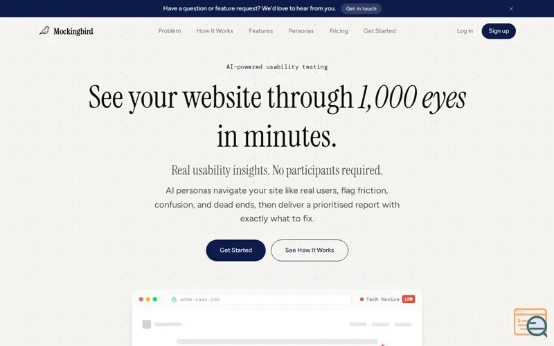 Screenshot of Mockingbird