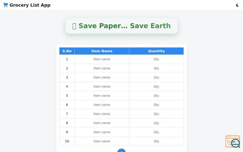 Screenshot of Grocery List Apps